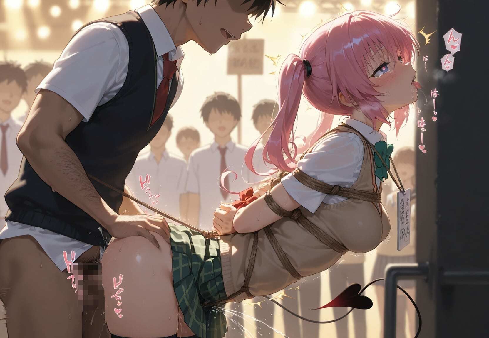 清楚JK彼女が文化祭で「全員の精液受けます」って公衆便器化www T〇LOVEる 画像7