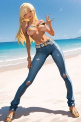 ★SEX有★【裸ジーンズ女子13】今夜は金髪ギャルとヤりまくり！！のサンプル画像 2