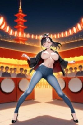 ★SEX有★【裸ジーンズ女子14】裸ジーンズ女子と夏祭りのサンプル画像 4