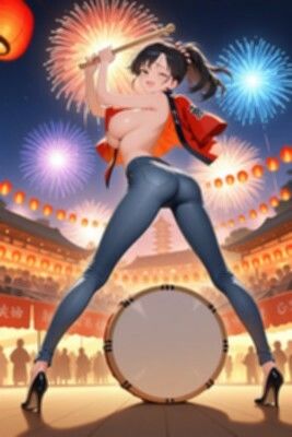 ★SEX有★【裸ジーンズ女子14】裸ジーンズ女子と夏祭りのサンプル画像 6
