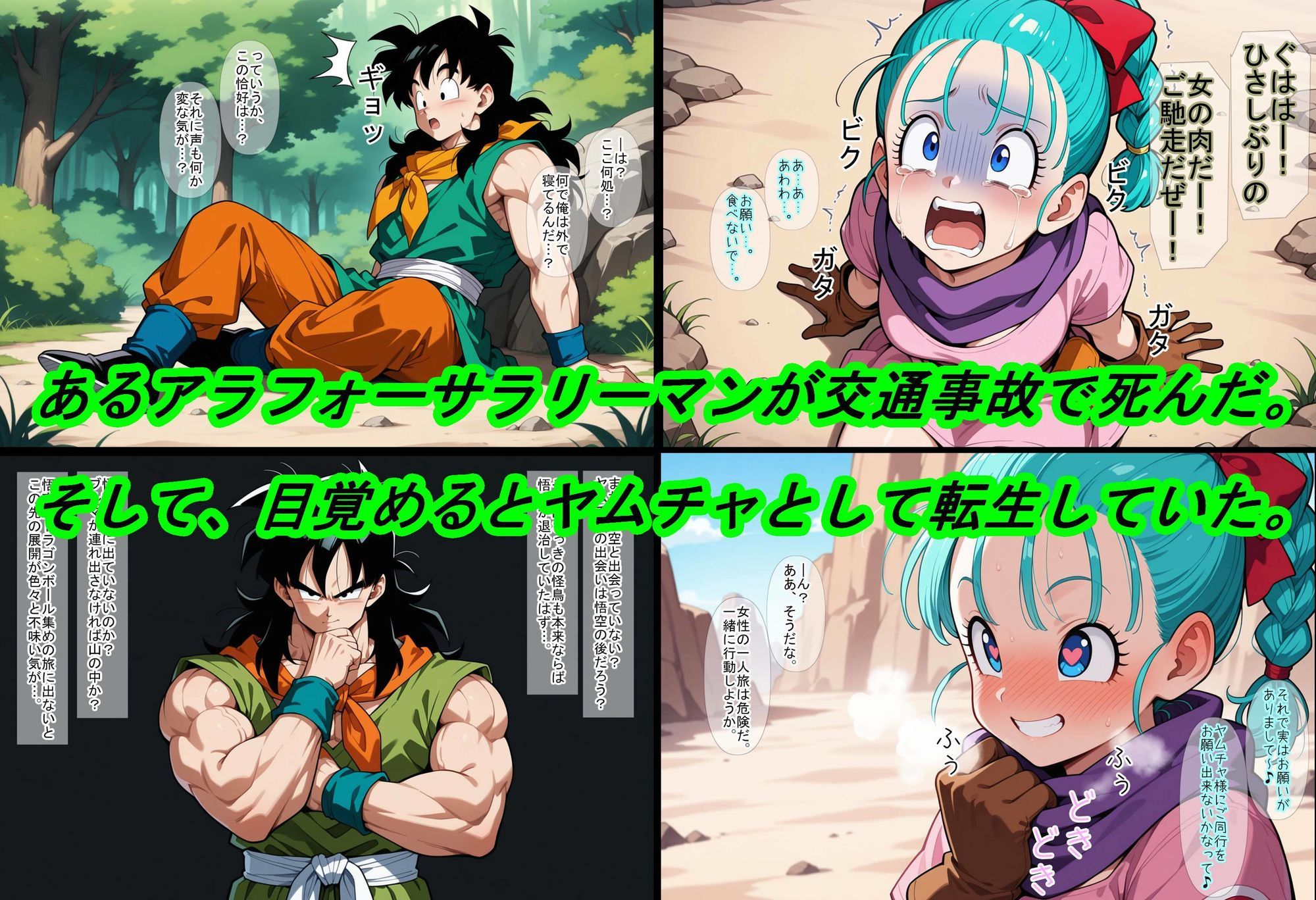 【ドラゴ〇ボール】ヤムチャ転生〜知識チートで最強ハーレム〜のサンプル画像 1