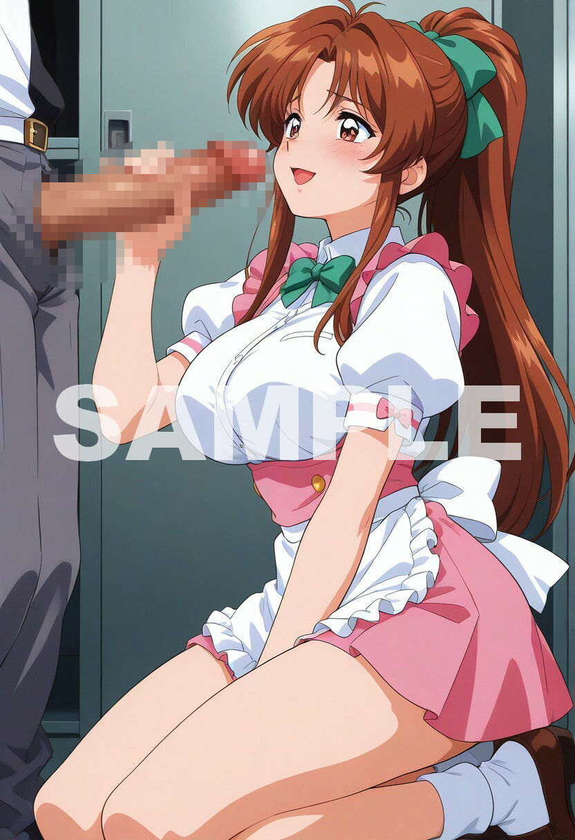 巨乳ポニーテールの看板娘が閉店後に店長と！？のサンプル画像 2