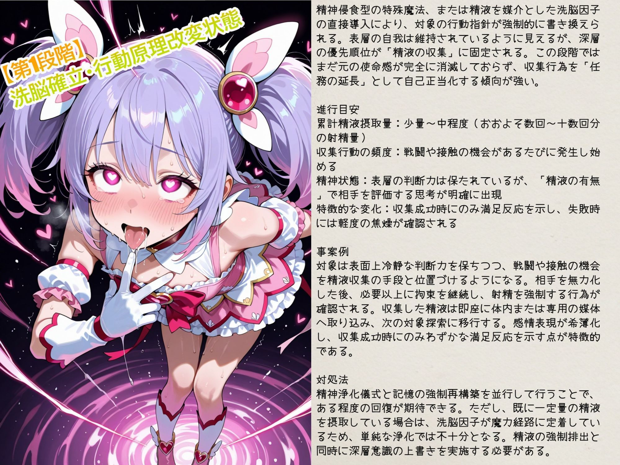 精液で淫魔に変わる魔法少女〜魔法少女の精液依存記録のサンプル画像 1