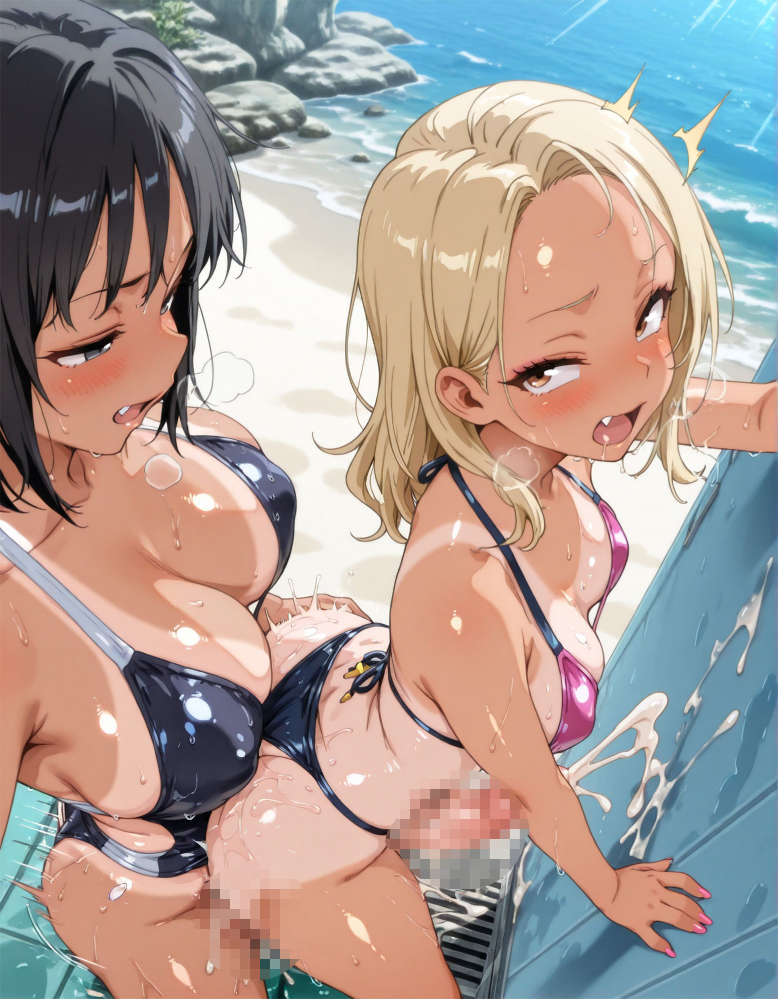 海辺のふたなりギャルズのサンプル画像 6