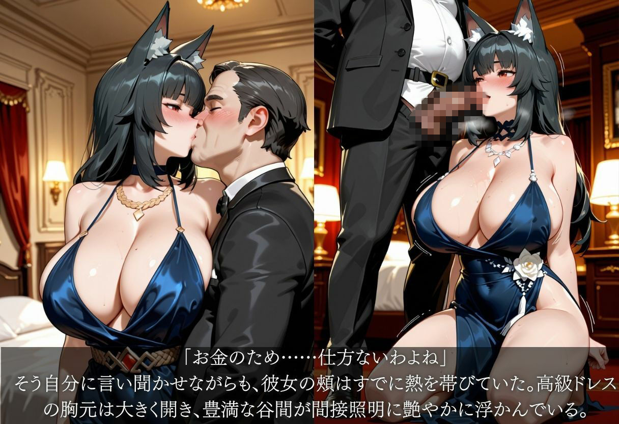 巨乳美女がお金のために富豪老人にご奉仕のサンプル画像 2