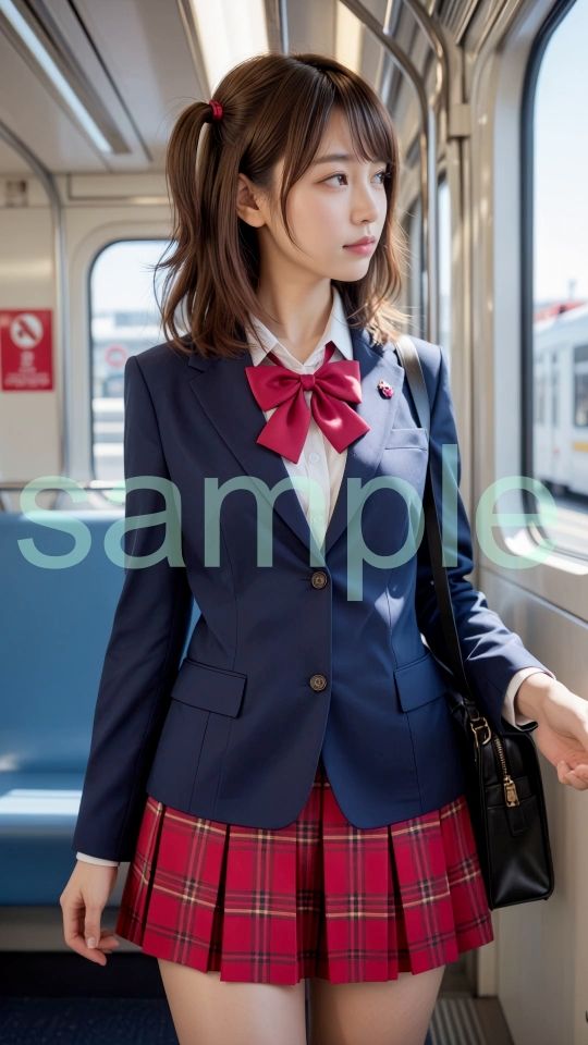 お触り痴〇電車 制服編のサンプル画像 1