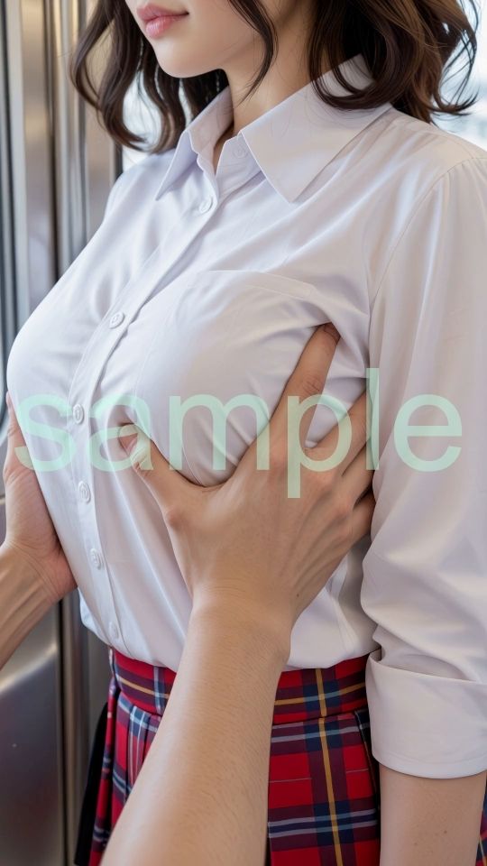 お触り痴〇電車 制服編のサンプル画像 2