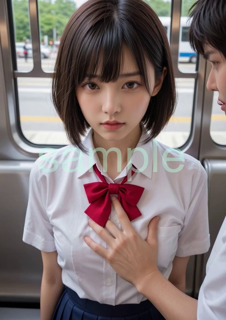 お触り痴〇電車 制服編の画像7