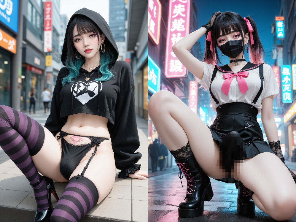 地雷系ふたなり女子の病みかわシンドロームのサンプル画像 4
