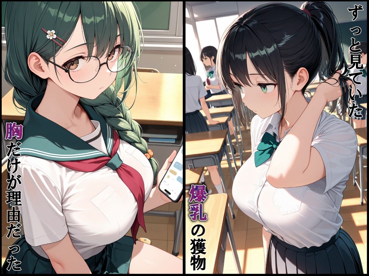 強●輪〇連続中出し〜爆乳だけを理由に囲まれた女子校生〜のサンプル画像 1
