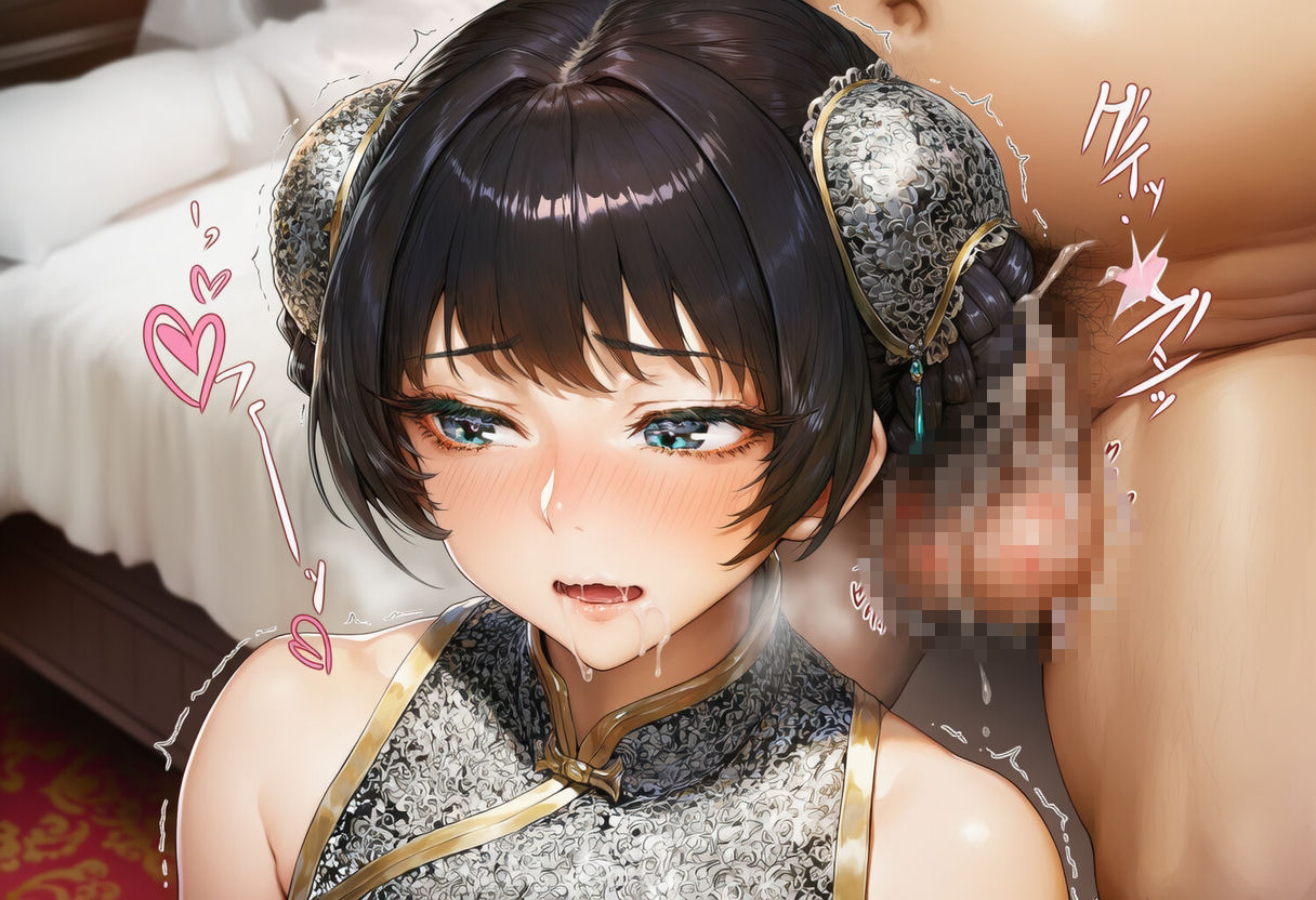 チャイナドレス美女にぶっかけ・髪コキ・独占射精のサンプル画像 4