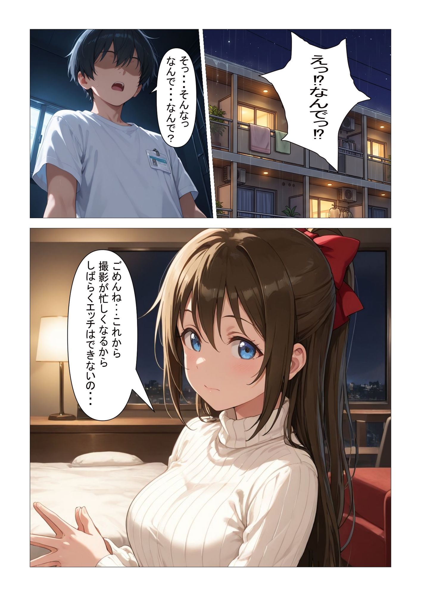 【逆NTR】彼女とはデキない僕を、隣の巨乳お姉さん、彼方さんが‘誘い受け’で全部シてくれる話のサンプル画像 1