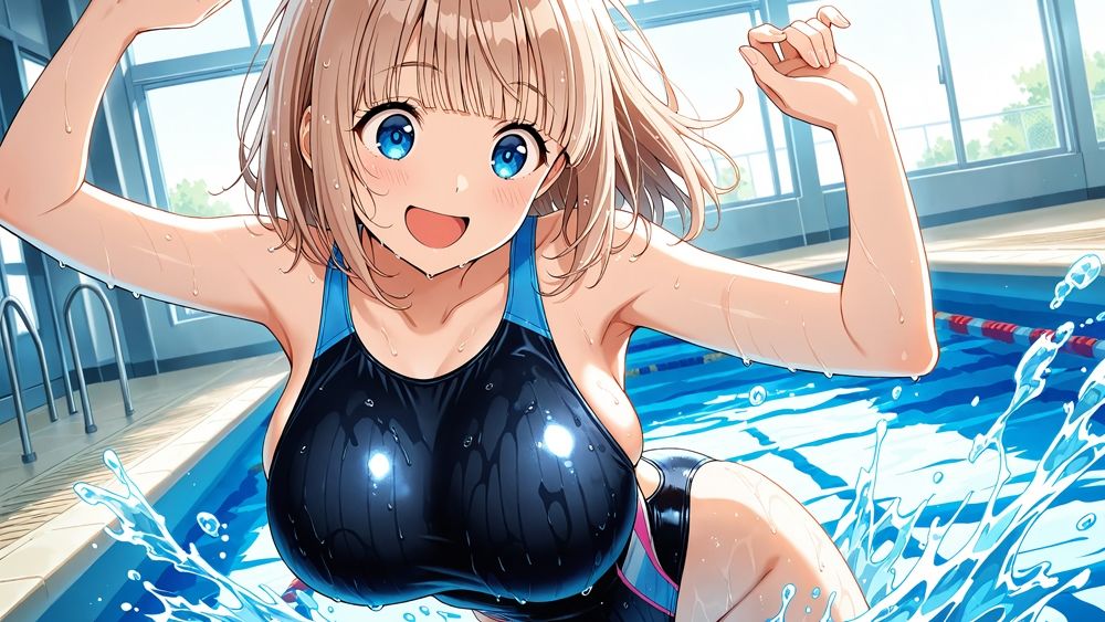 爆乳茶赤水泳美女がコーチと秘密契約で淫らな個人レッスン【4K】のサンプル画像 2
