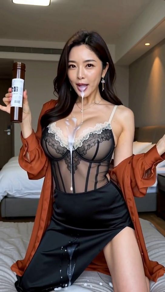 ［AI動画・スマホ特化］ベッドの上でメントスコーラしちゃう淑女な奥様…濡れちゃったから帰れないね…若妻・熟女編のサンプル画像 6