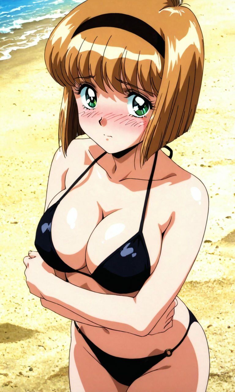 夏の海で細〇美樹が乱れ狂う220枚のサンプル画像 1