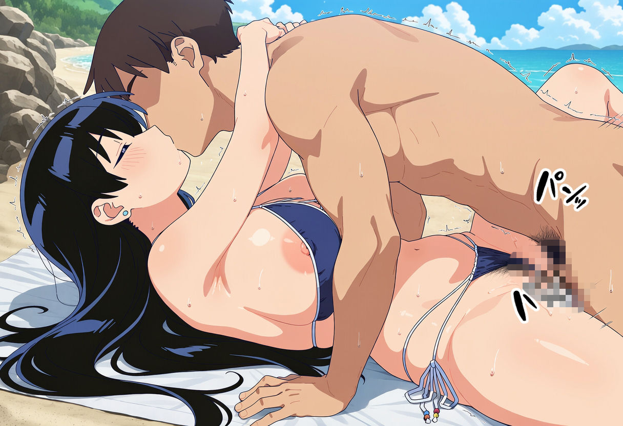 水着の鉱物女子とラブラブエッチ&NTRエッチのサンプル画像 3