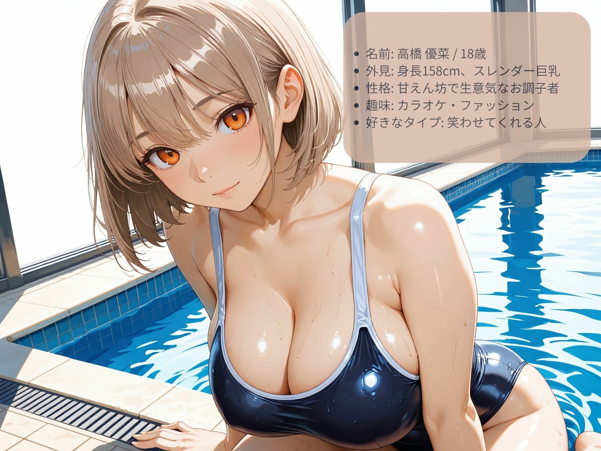【120fps】生意気なスク水ヤリマン白ギャルがスケベなカラダで僕を誘惑!のサンプル画像 6