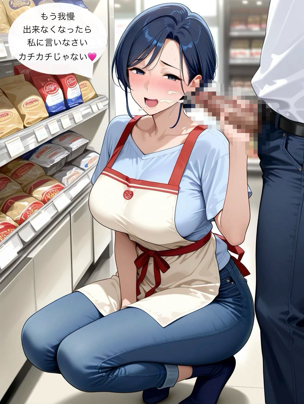 スーパーで働くパート美人妻のサンプル画像 2