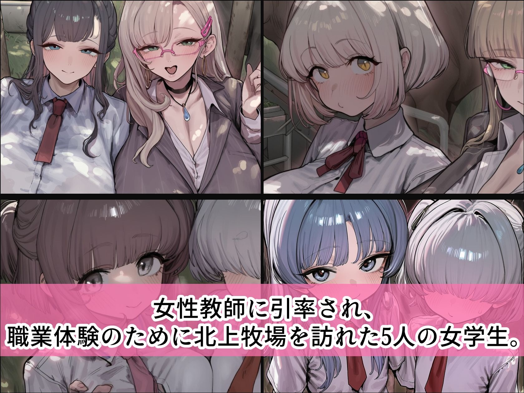 BreedingParty 爆乳雌乳牛の学園性活 〜見た目はJ〇、心は家畜〜 第四話 みうとゆいなの一日のサンプル画像 2
