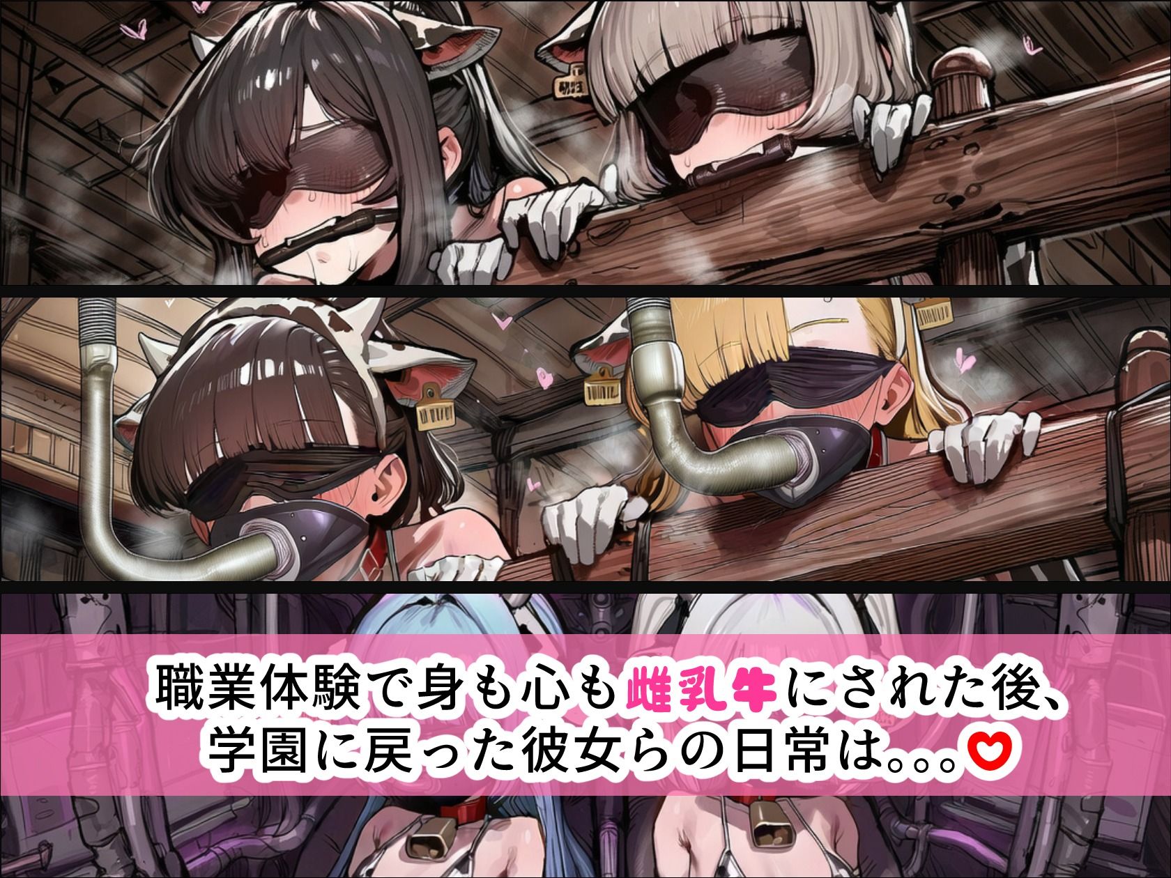 BreedingParty 爆乳雌乳牛の学園性活 〜見た目はJ〇、心は家畜〜 第四話 みうとゆいなの一日のサンプル画像 4