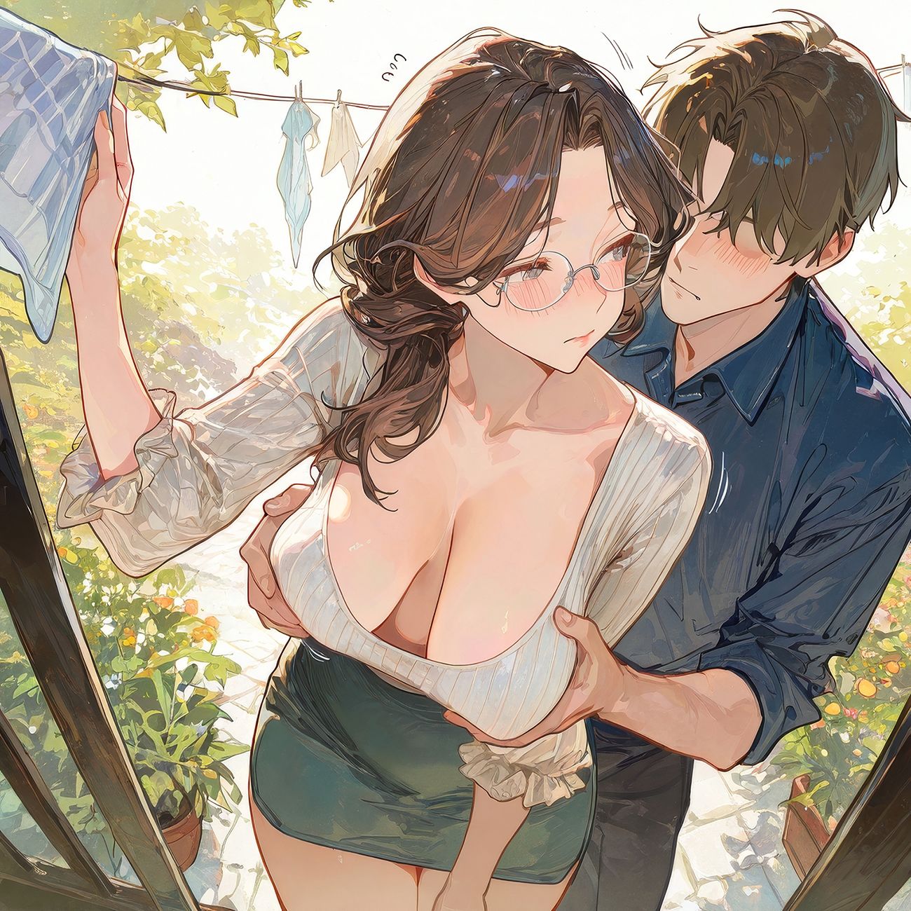 眼鏡 Green 美女 〜一軒家奥様編〜 私家版のサンプル画像 1