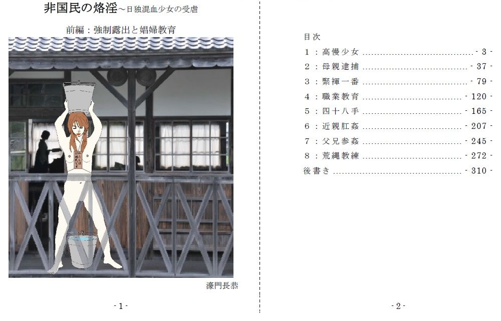 サンプル画像1:非国民の烙淫:前編（強制露出と娼婦教育） [作品ID:d_123815]