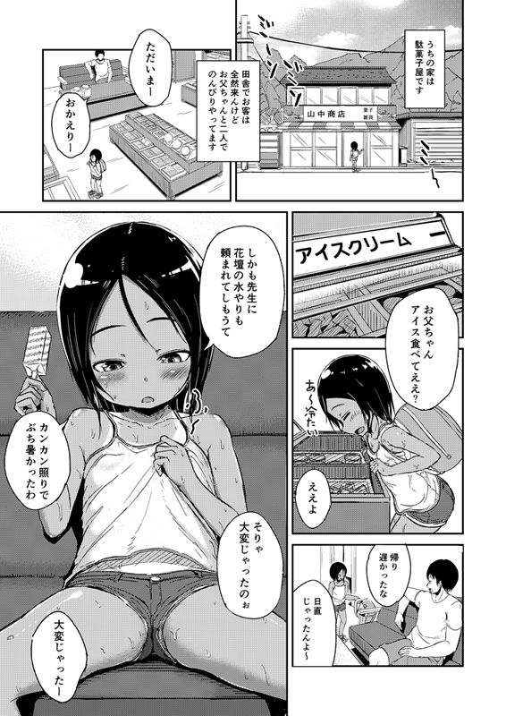 サンプル画像2:暇で田舎な駄菓子屋父娘の日常 [作品ID:d_128733]