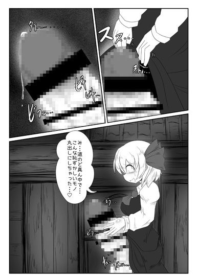 サンプル画像1:爆根玉付き宵闇妖怪が深夜の人里で野外露出する本 [作品ID:d_129460]