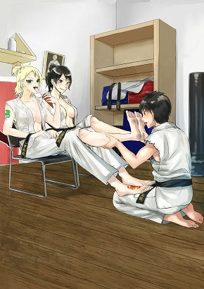 空手ラブストーリー3 麻里先輩と沙羅先輩の足の裏無料サンプル画像