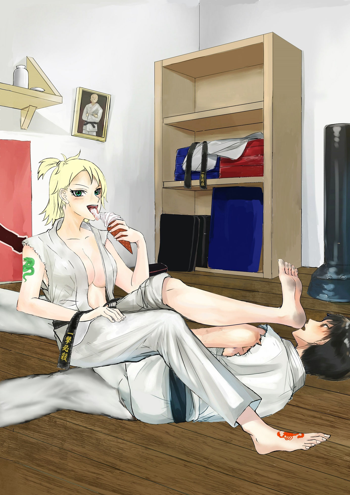 サンプル画像1:空手ラブストーリー5 沙羅先輩のカカト落とし！ [作品ID:d_132372]