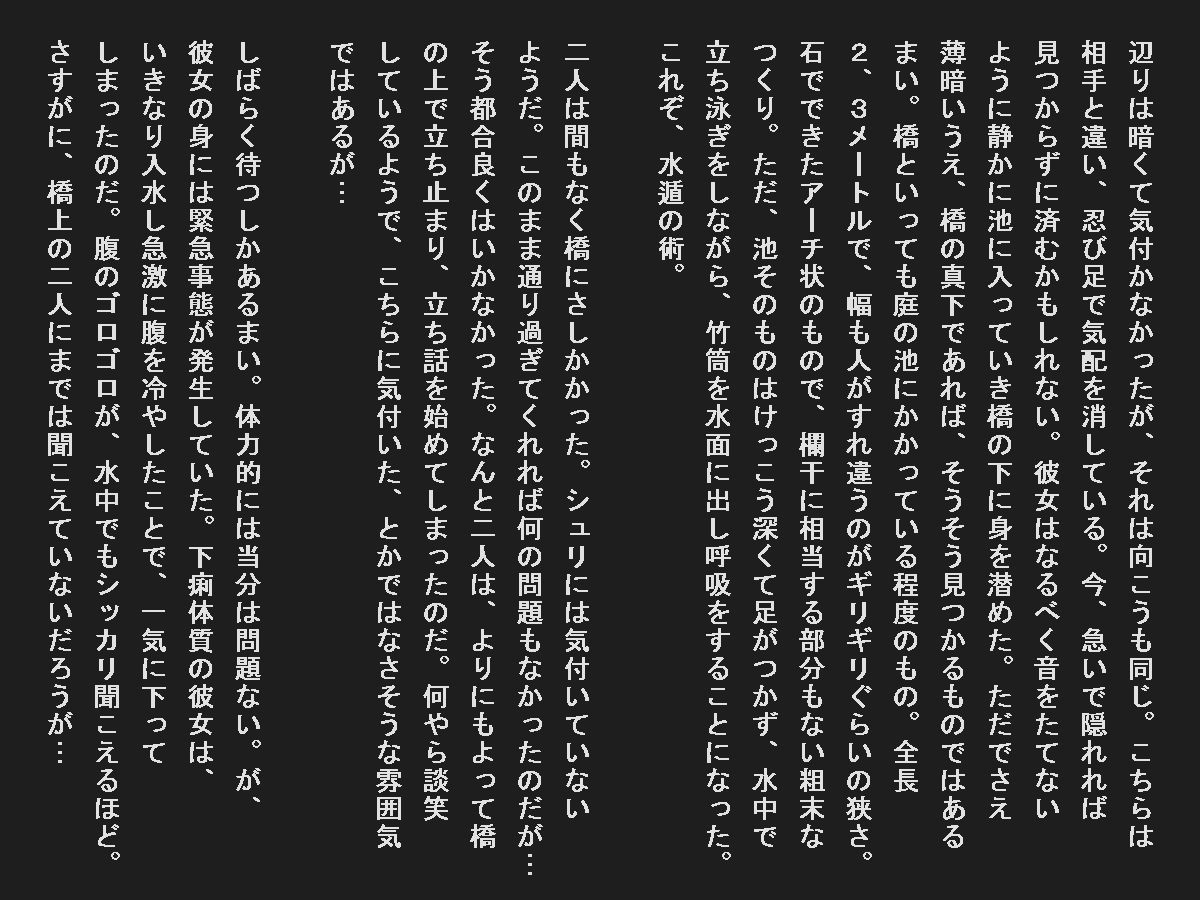 サンプル画像2:くノ一任務中脱糞放尿絵巻(TOB) [d_140949]