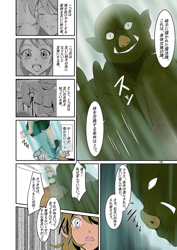 サンプル画像4:エルフとオークの入れ替わりダーク本 フルカラー版(いわした書店) [d_149000]