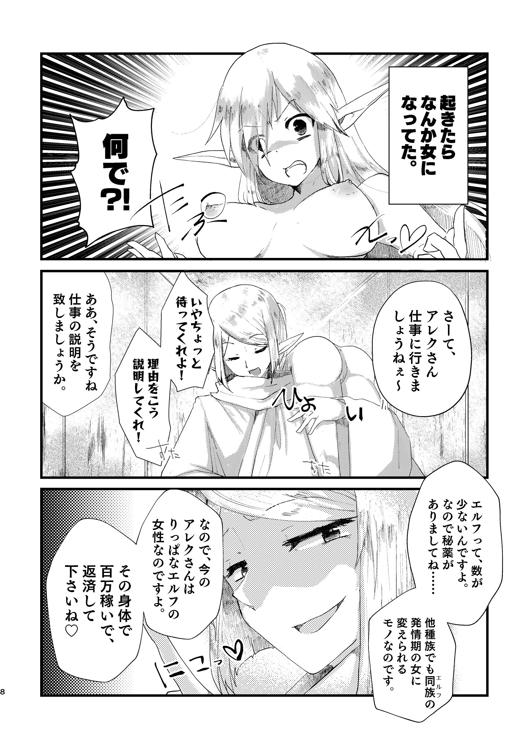 サンプル画像3:100万の借金を返済するためにオレがエルフ美少女にTSして身体を売る本(SOTOKARASATTO) [d_149591]