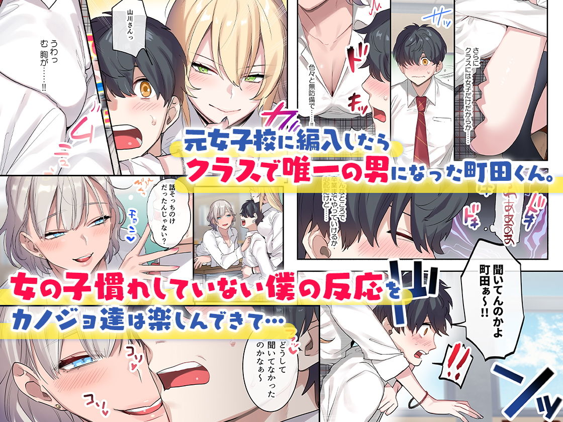 サンプル画像1:クラスで男は僕一人！？～可愛いあの子達に囲まれて～(ねやぐるい) [d_157503]