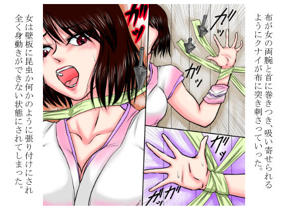 サンプル画像2:その女忍者は、侵入してきた凄腕忍者にまったく歯が立たないまま着物を剥がれ、嬲るように犯された。(程酔ブス子) [d_162202]