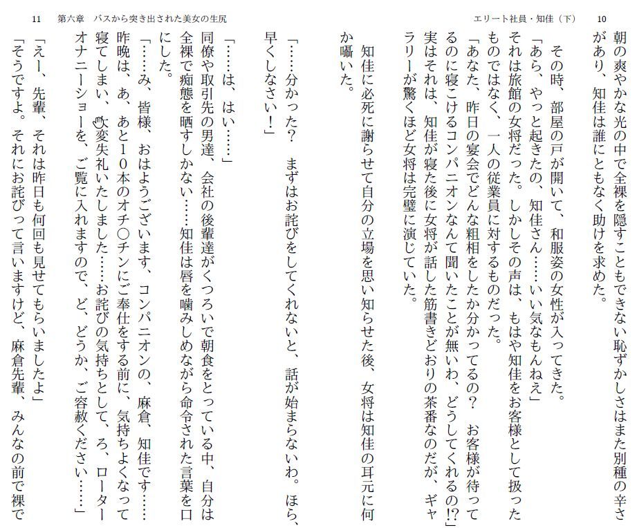 エリート社員・知佳(下)~羞恥調教に終わりはない~