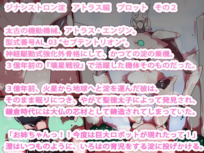 サンプル画像2:【小説】ジナシストロン淀 完結編＜上＞ 巨神復活 アトラス・エンジン編(ああっいいよねっ淀ちゃんっ) [d_166046]