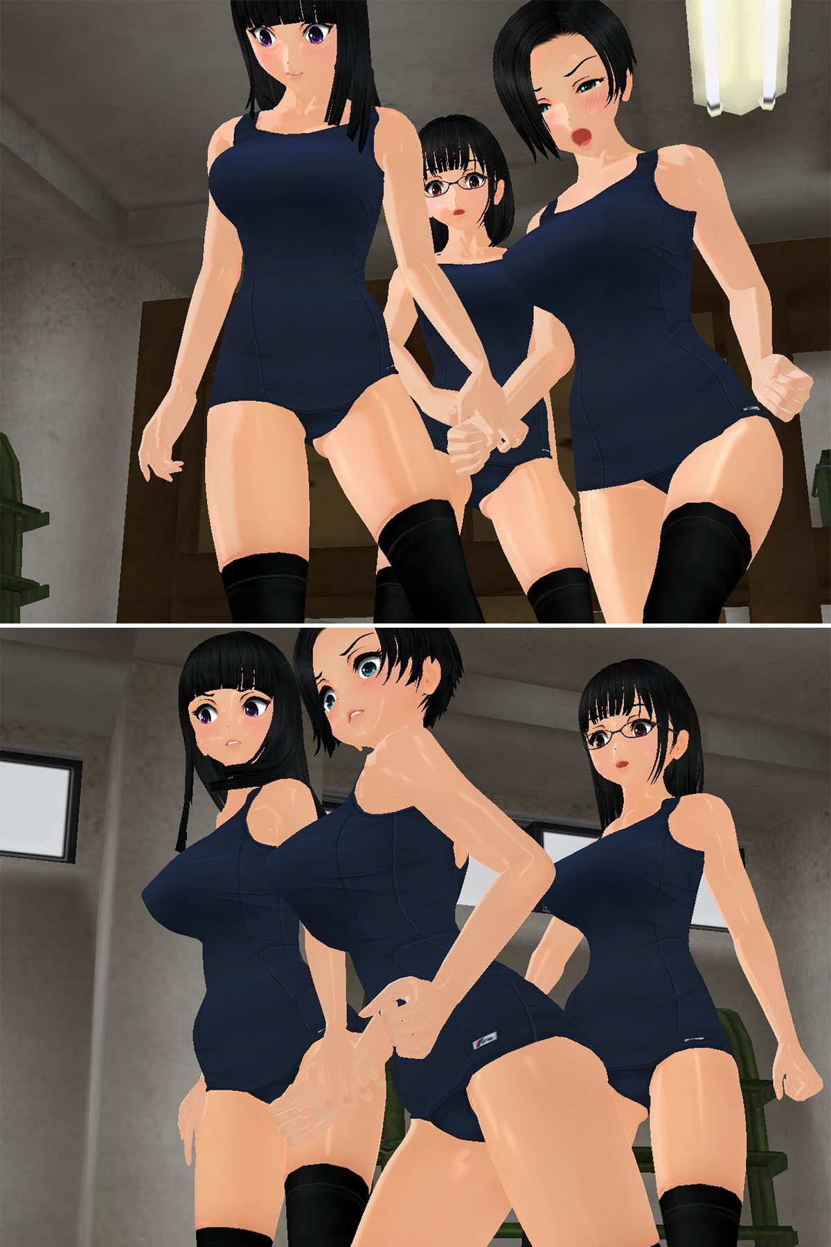 1対3キャットファイト