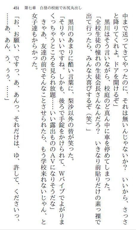 サンプル画像3:生徒会長・梨沙5 ～全校生徒編～(myuyan) [d_168517]