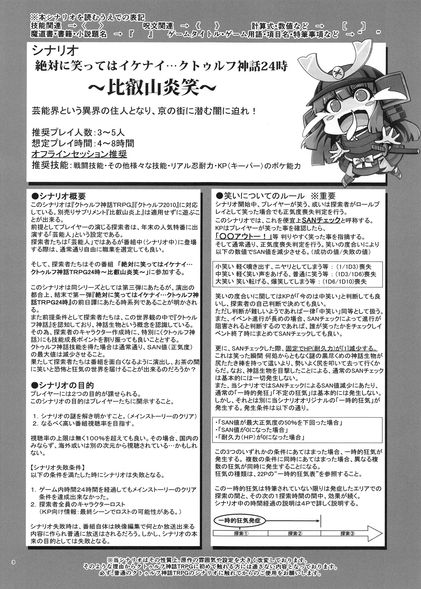 サンプル画像1:絶対に笑ってはイケナイ…クトゥルフ神話TRPG24時～比叡山炎笑～(さといも牧場) [d_170485]