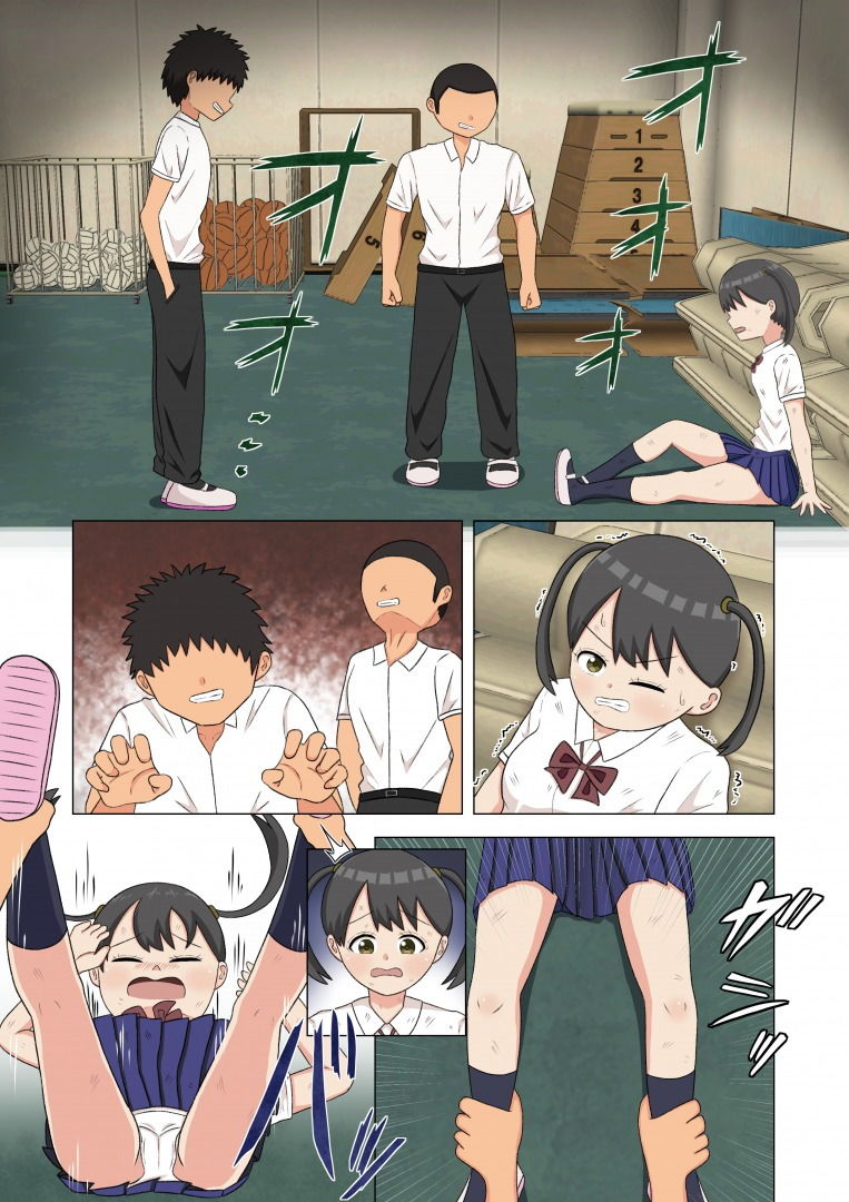 サンプル画像1:体育倉庫でボコられる女の子(ヒロピン工場) [d_171890]