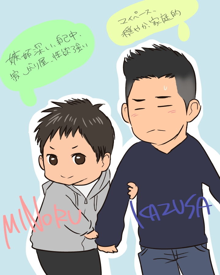 サンプル画像1:やきもち君とのんびり男(いつき89) [d_181553]