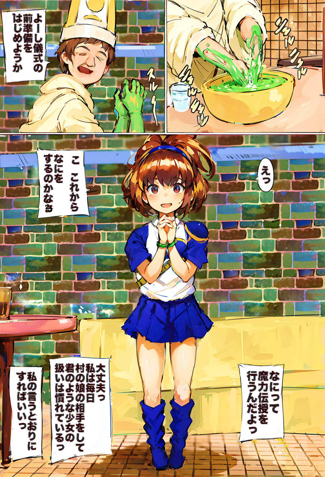 サンプル画像4:性事情を知らない-アルル・○ジャ -処女膜貫通- あやしい神父から性行為による魔術伝承(サークルイタク) [d_182894]