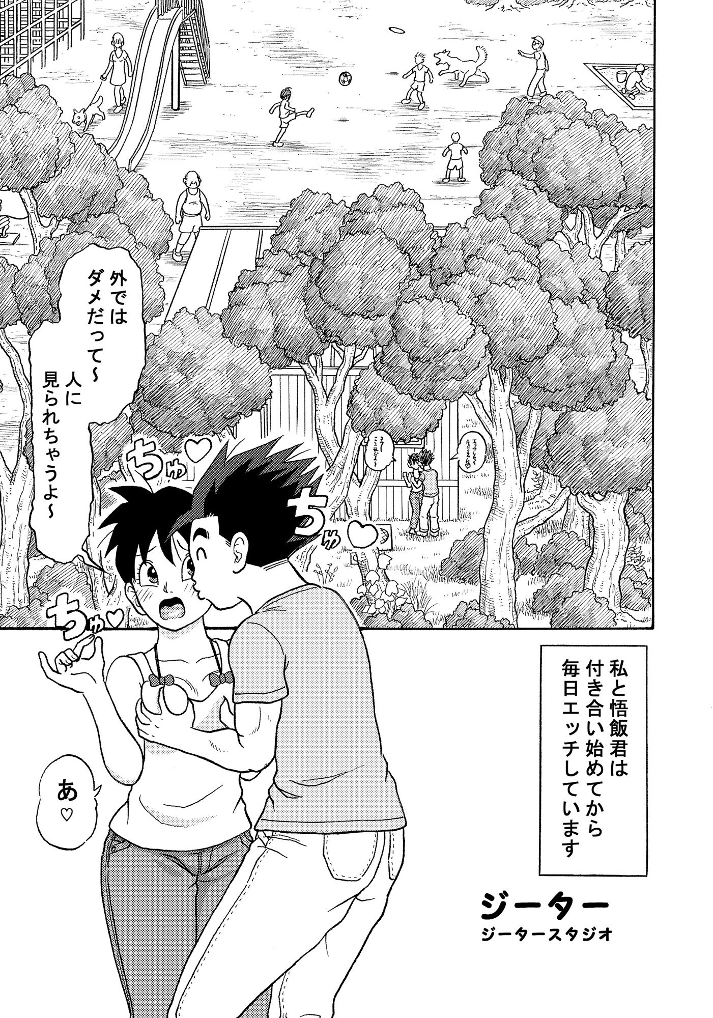 サンプル画像1:ビーデルさんとお外でエッチ(ジータースタジオ) [d_183596]