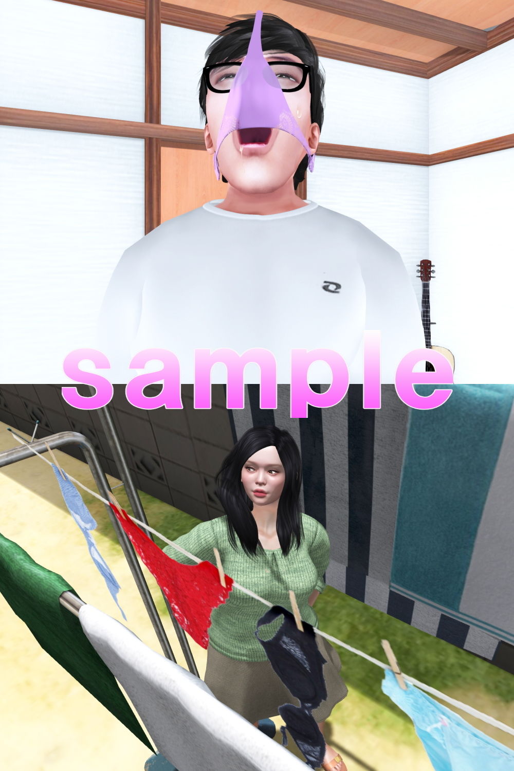 サンプル画像4:妖艶な叔母の下着でチ●コが暴走する僕(Angel) [d_195387]