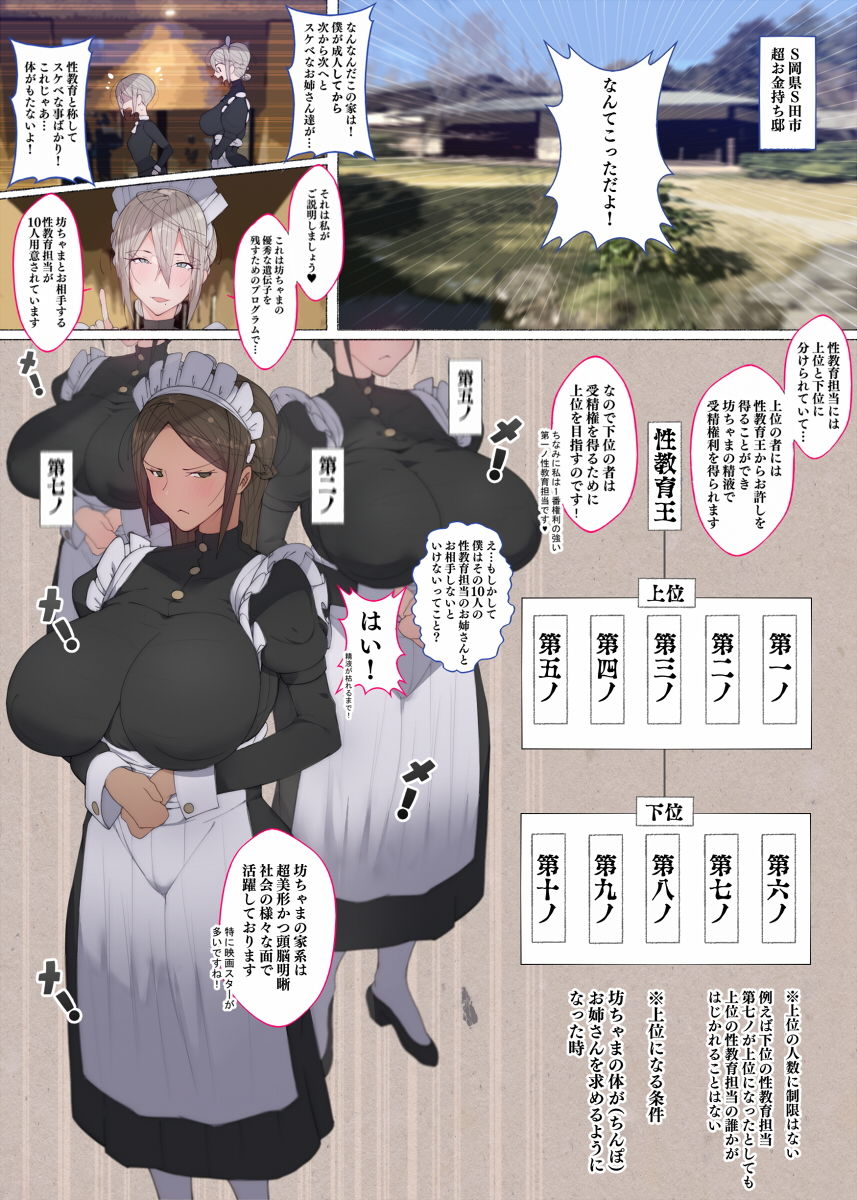 サンプル画像5:このお屋敷の坊ちゃまは…男に飢えたメイド達に搾られている！！ 働くお姉さん達 メイドのお姉さん達(愛国者) [d_203063]