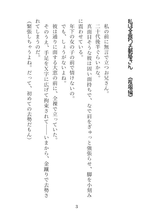 サンプル画像2:私は金蹴り去勢屋さん（疾風編＆風雲編）(紅白屋) [d_207793]