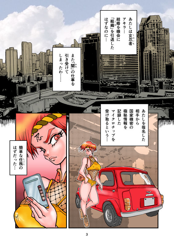 サンプル画像2:痴女忍くノ一アキラ(猫岡寺シコル) [d_208399]