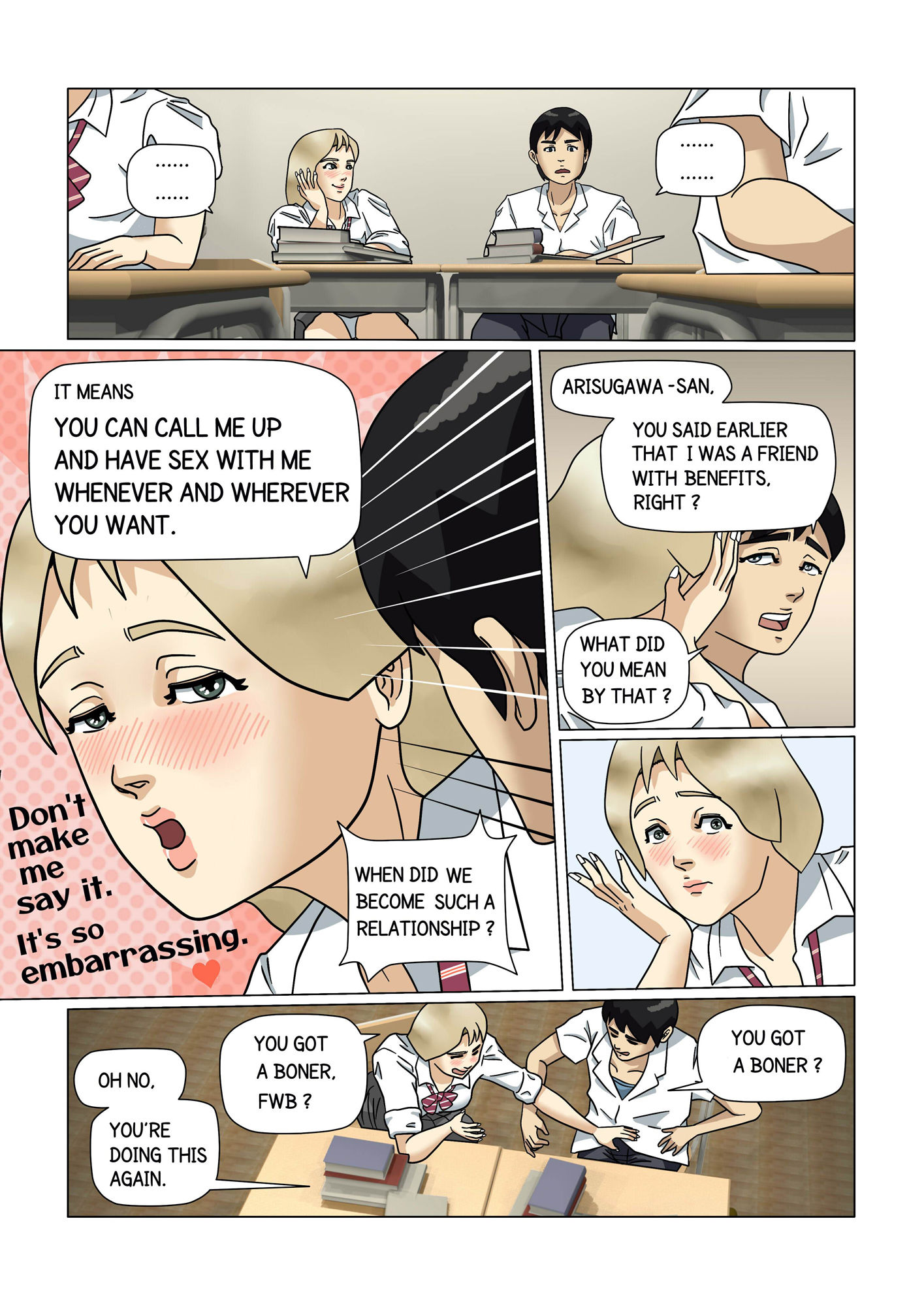 サンプル画像6:授業中なのに、陽キャのギャルが激しく迫ってきた(同人サークル手塩) [d_214321]