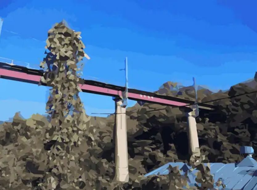 サンプル画像1:無人駅のベンチに座って一人で飲む缶ジュース 至福のひととき(ブルーメトロ) [d_215002]